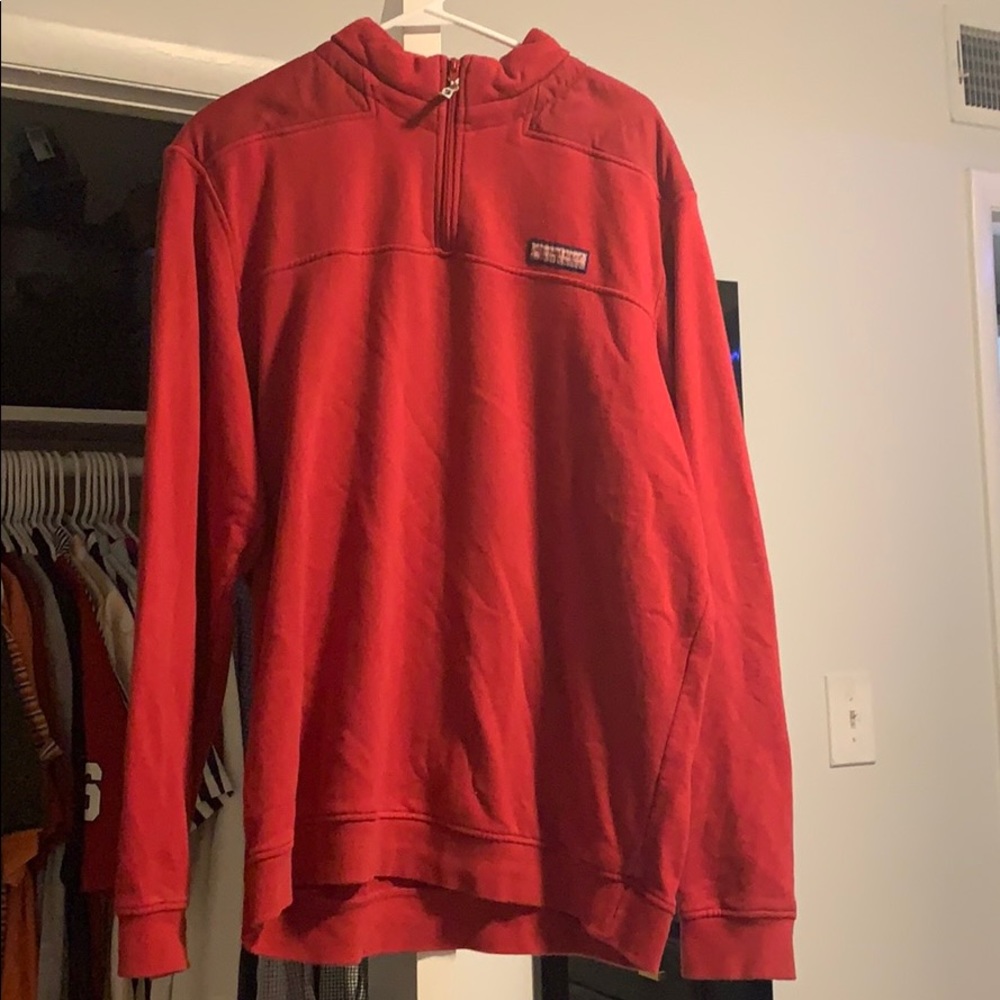 Large Red Vineyard Vines Shep Shirt Pullover